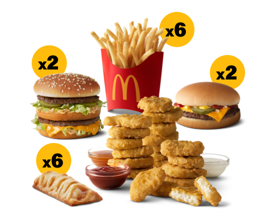 Order Favorites for 6  food online from McDonald's store, Allentown on bringmethat.com