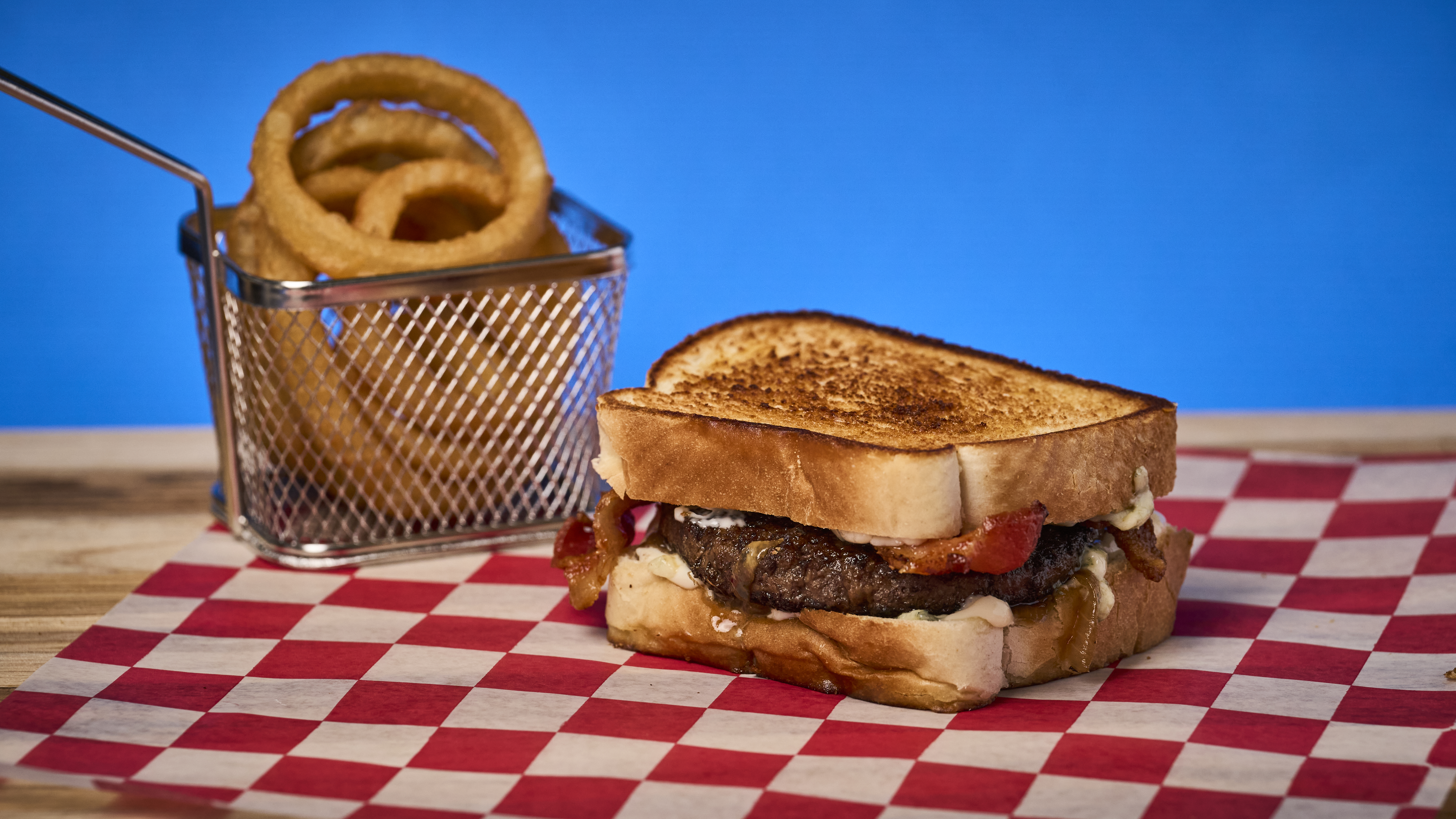 The Blue Cheese & Bacon Melt from The Patty Shack