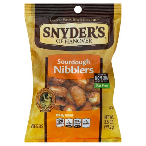 Order Snyder's Sourdough Nibblers Pretzel 3.5oz food online from 7-Eleven store, Wakefield on bringmethat.com