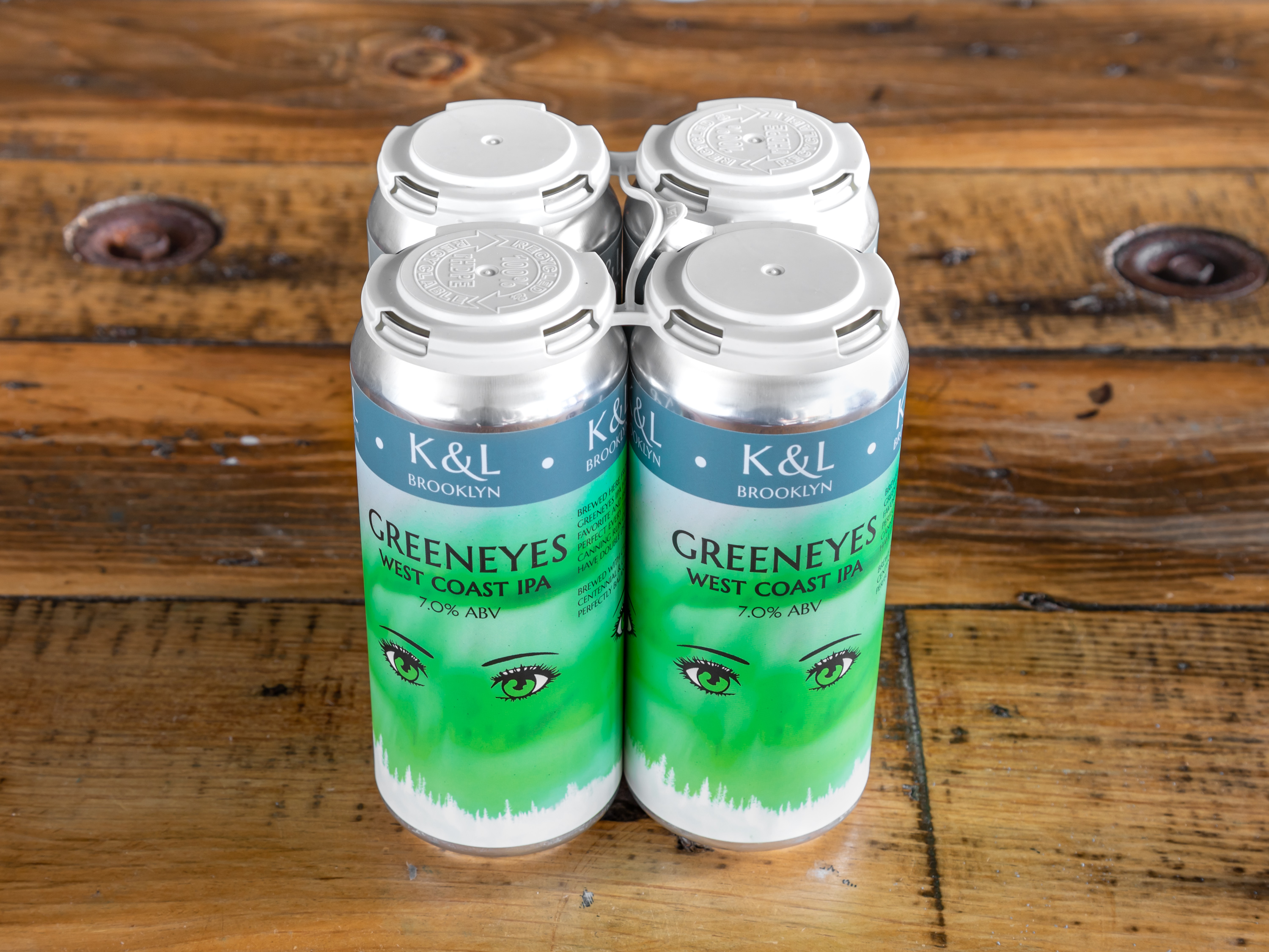 Order GREENEYES - IPA - 7.0% 4-pack of 16oz cans food online from Keg & Lantern Brewing store, Brooklyn on bringmethat.com