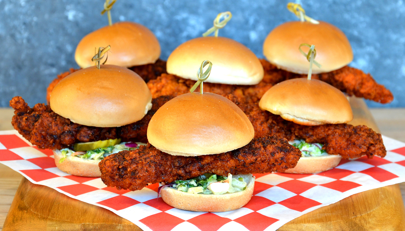 Order 6 Chicken Sliders Platter food online from Nashville Hot Chicken Shack store, Newhall on bringmethat.com