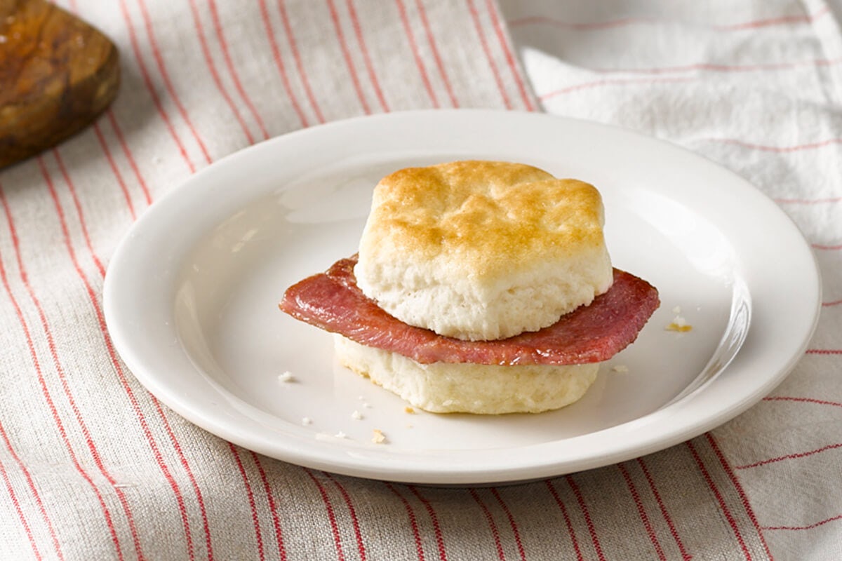 Order Country Ham n' Biscuit food online from Cracker Barrel store, Rochester on bringmethat.com