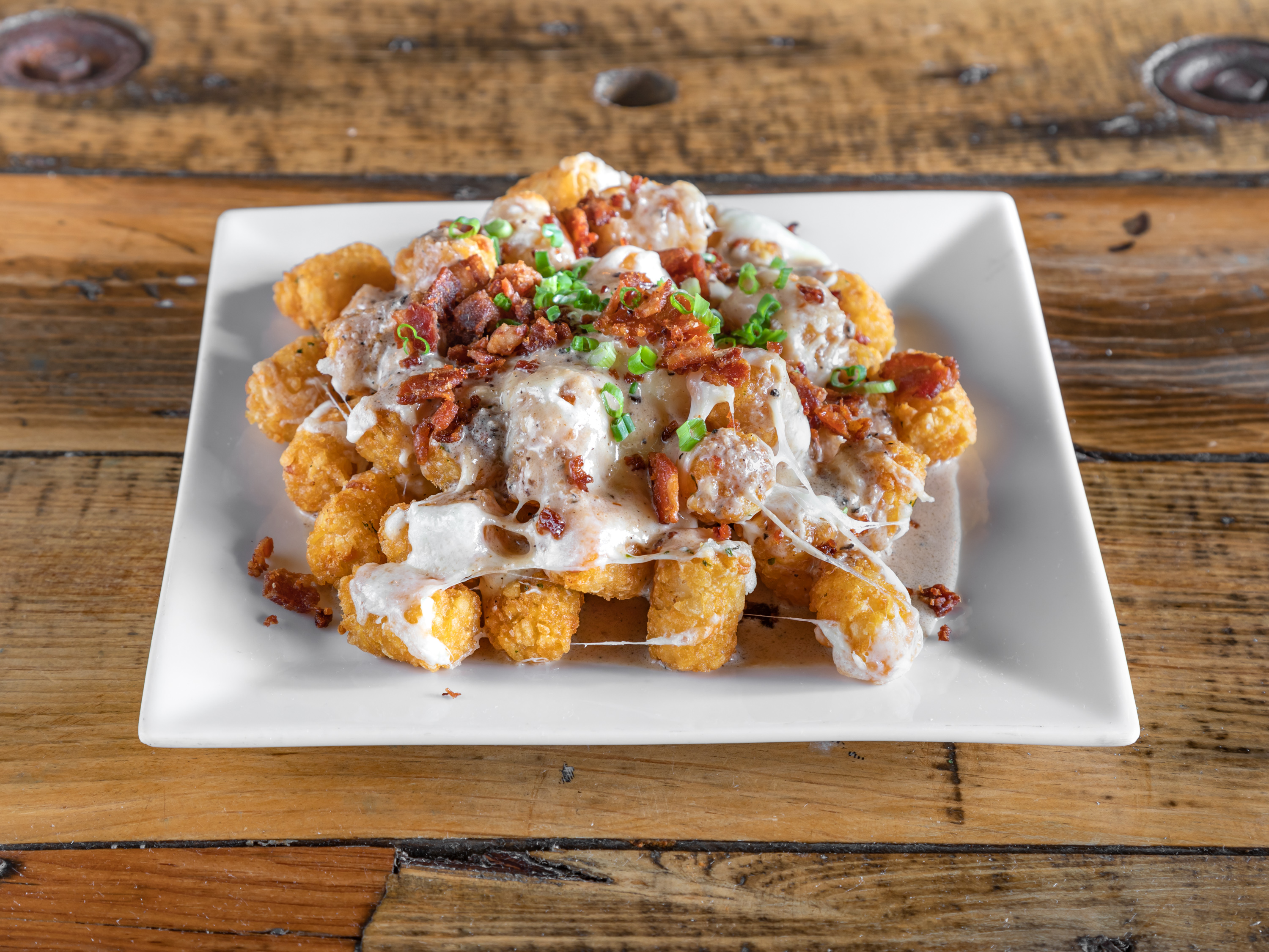 Order POUTINE TATER TOTS   food online from Keg & Lantern Brewing store, Brooklyn on bringmethat.com