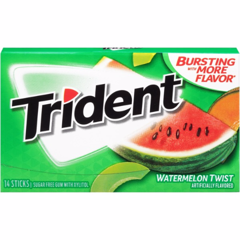 Order Trident Watermelon Twist Value Pack 14 Count food online from 7-Eleven store, Aurora on bringmethat.com