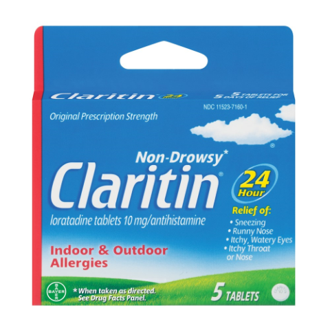 Order Claritin Allergy 24 Hour Tablet 5 Count food online from Circle K And Liquors store, Fontana on bringmethat.com