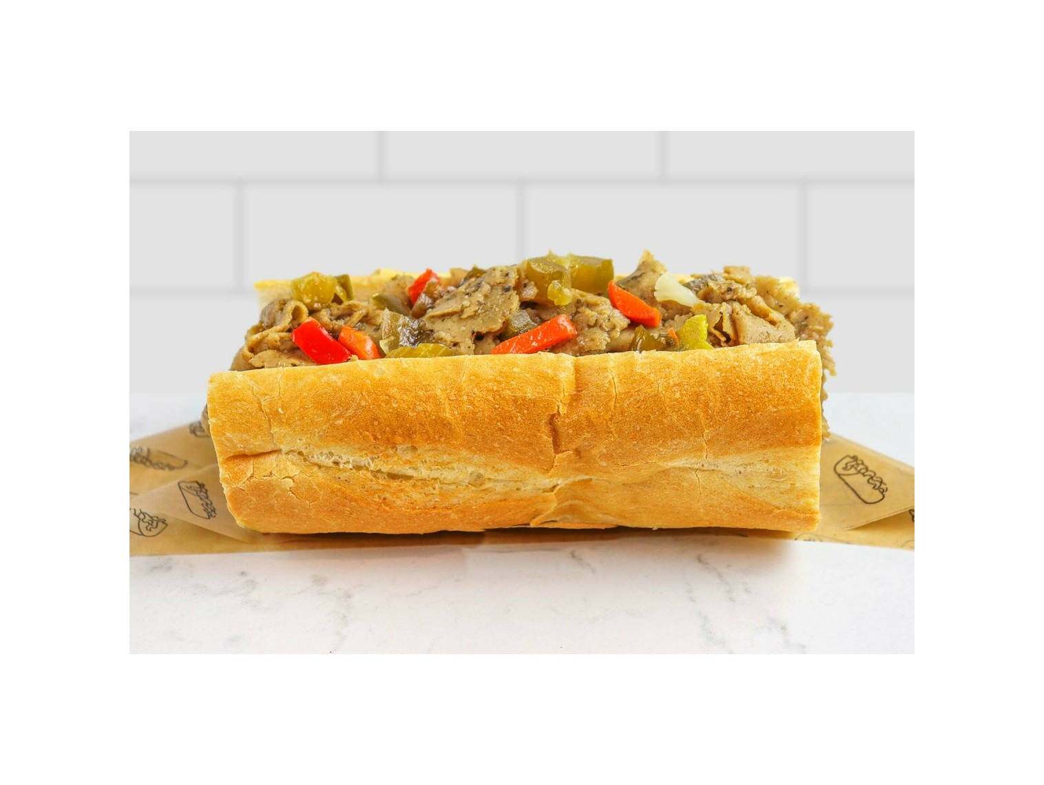 Order Plant-Based Italian Beefless Sandwich food online from Buona Beef store, Bolingbrook on bringmethat.com