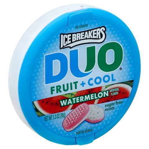 Order ICE BREAKERs DUOS Watermelon 1.3oz food online from 7-Eleven store, Aurora on bringmethat.com