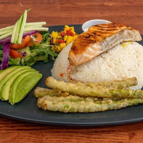 Hawaiian Grilled Salmon from Green's Grill & Sushi Bar