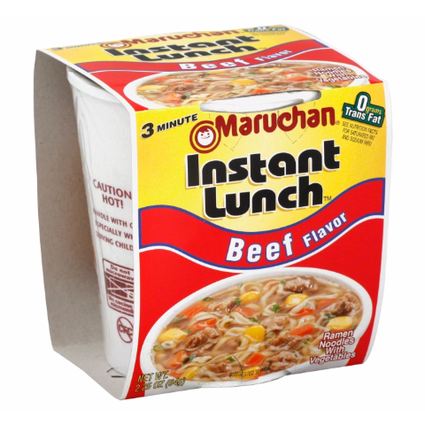 Order Maruchan Instant Lunch Ramen Noodle Soup Beef 2.25oz food online from 7-Eleven store, Aurora on bringmethat.com