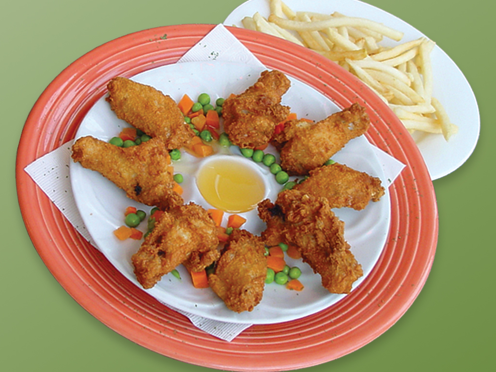 Order 24. Bombones de Pollo con Papas Fritas food online from Cositas Ricas Corp store, Queens on bringmethat.com