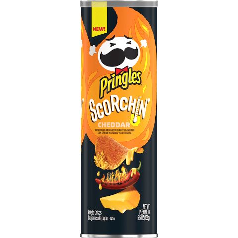 Order Pringles Scorchin Cheddar 5.6oz food online from 7-Eleven store, Aurora on bringmethat.com