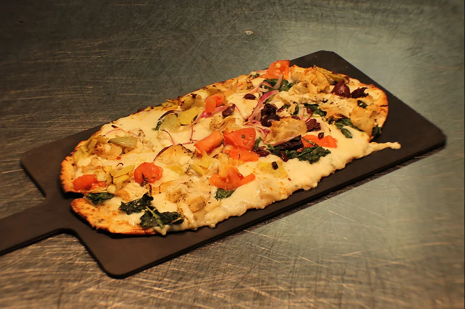 Order Vegetarian Flatbread Pizza food online from The Bungalow Lakehouse store, Sterling on bringmethat.com