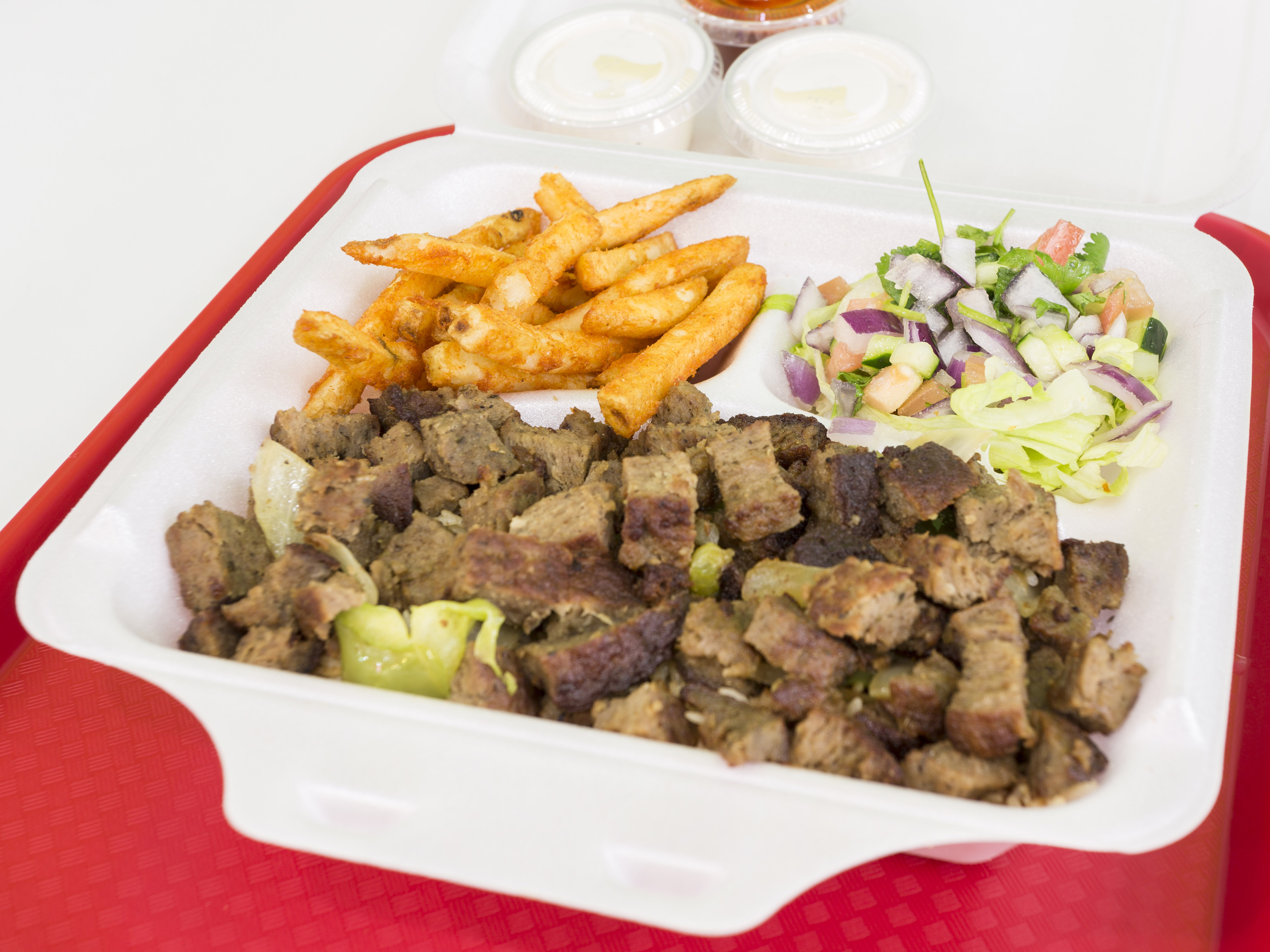 Order Lamb Over Rice Platter food online from Halal Munchies store, Queens on bringmethat.com
