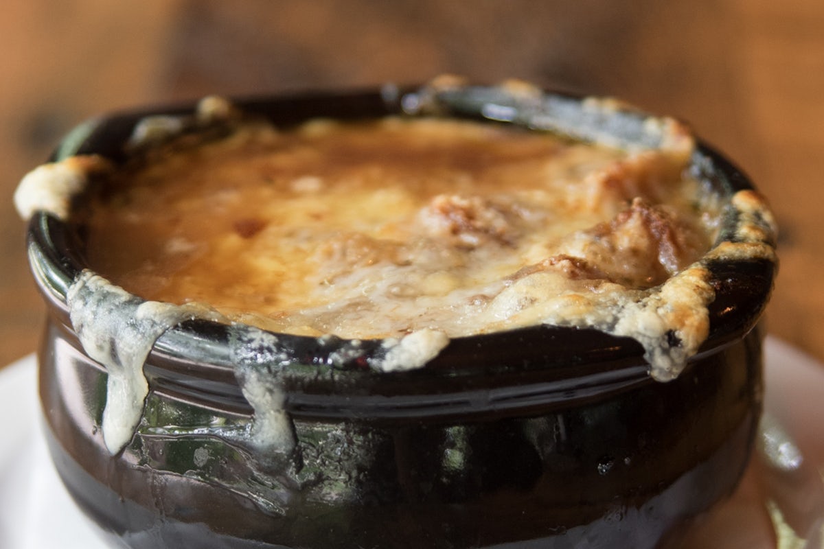 Order French Onion Soup food online from Carolina Ale House store, Wake Forest on bringmethat.com