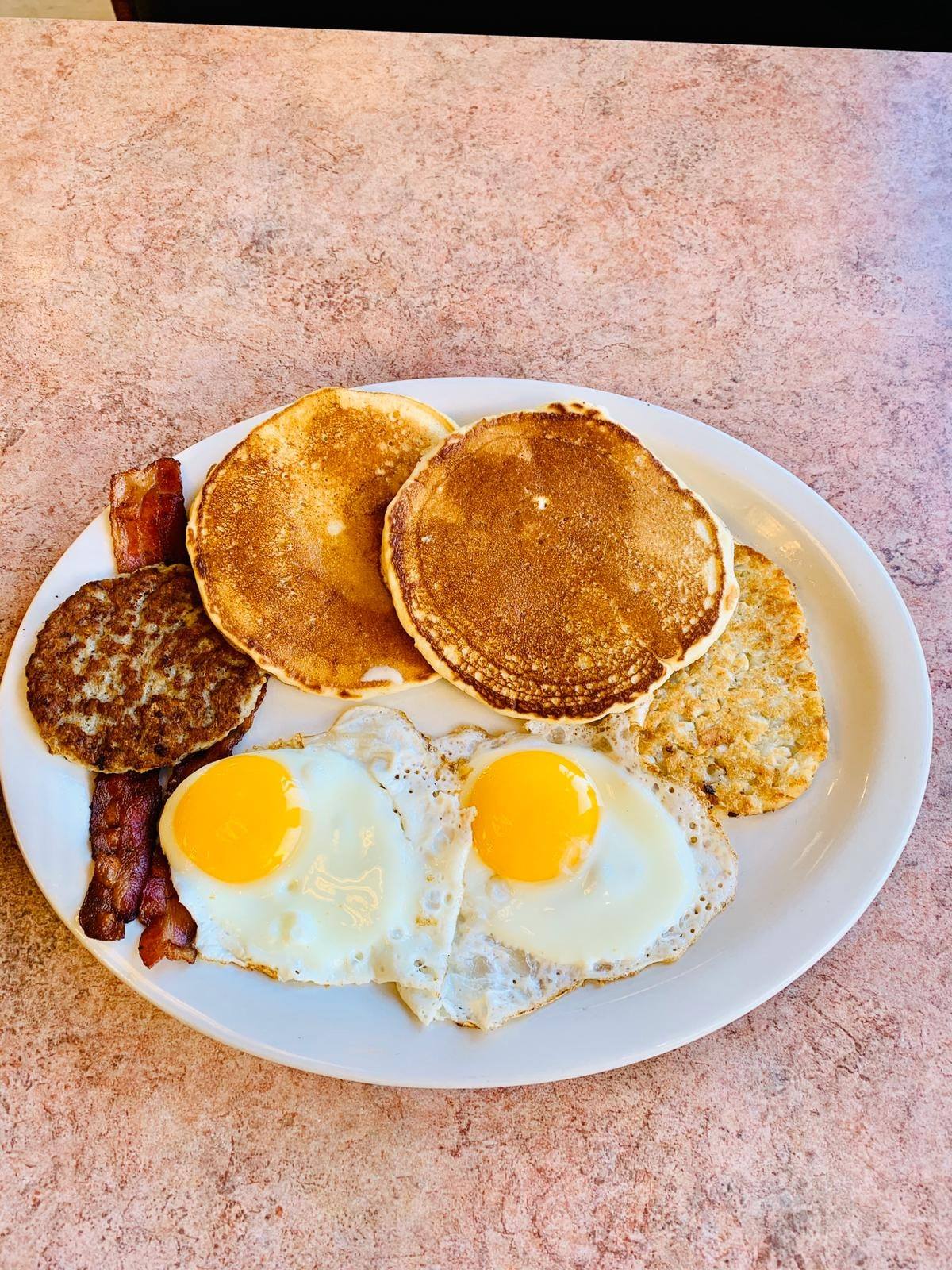 Order Pancake Breakfast Meal food online from World Cafe store, Orlando on bringmethat.com