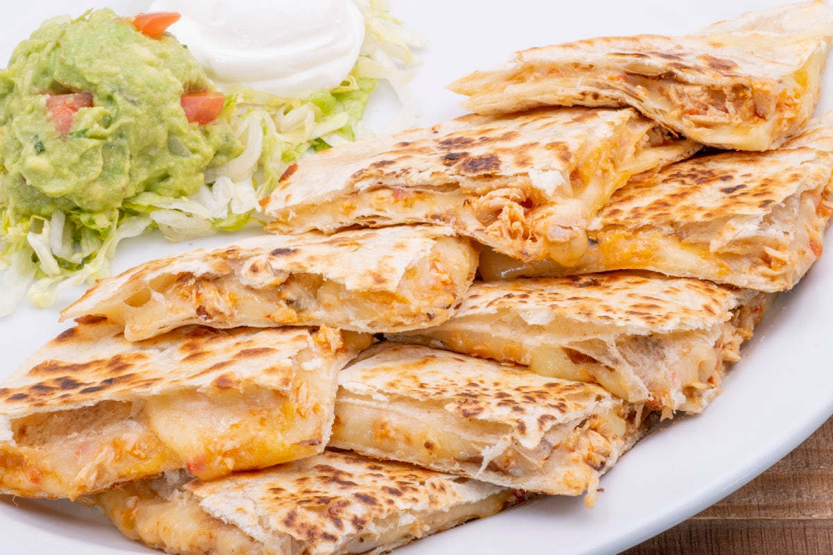 Order Pulled Chicken Quesadilla food online from Uncle Julio's store, Brentwood on bringmethat.com