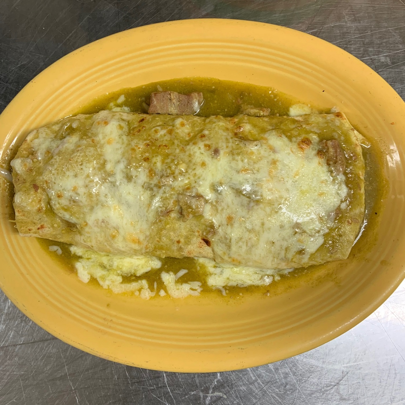 Order Chile Verde Burrito food online from Pepe's Mexican Food store, Montrose on bringmethat.com