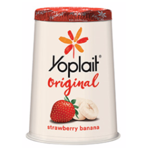 Order Yoplait Original Strawberry Banana Yogurt 6 oz food online from 7-Eleven store, Bellflower on bringmethat.com