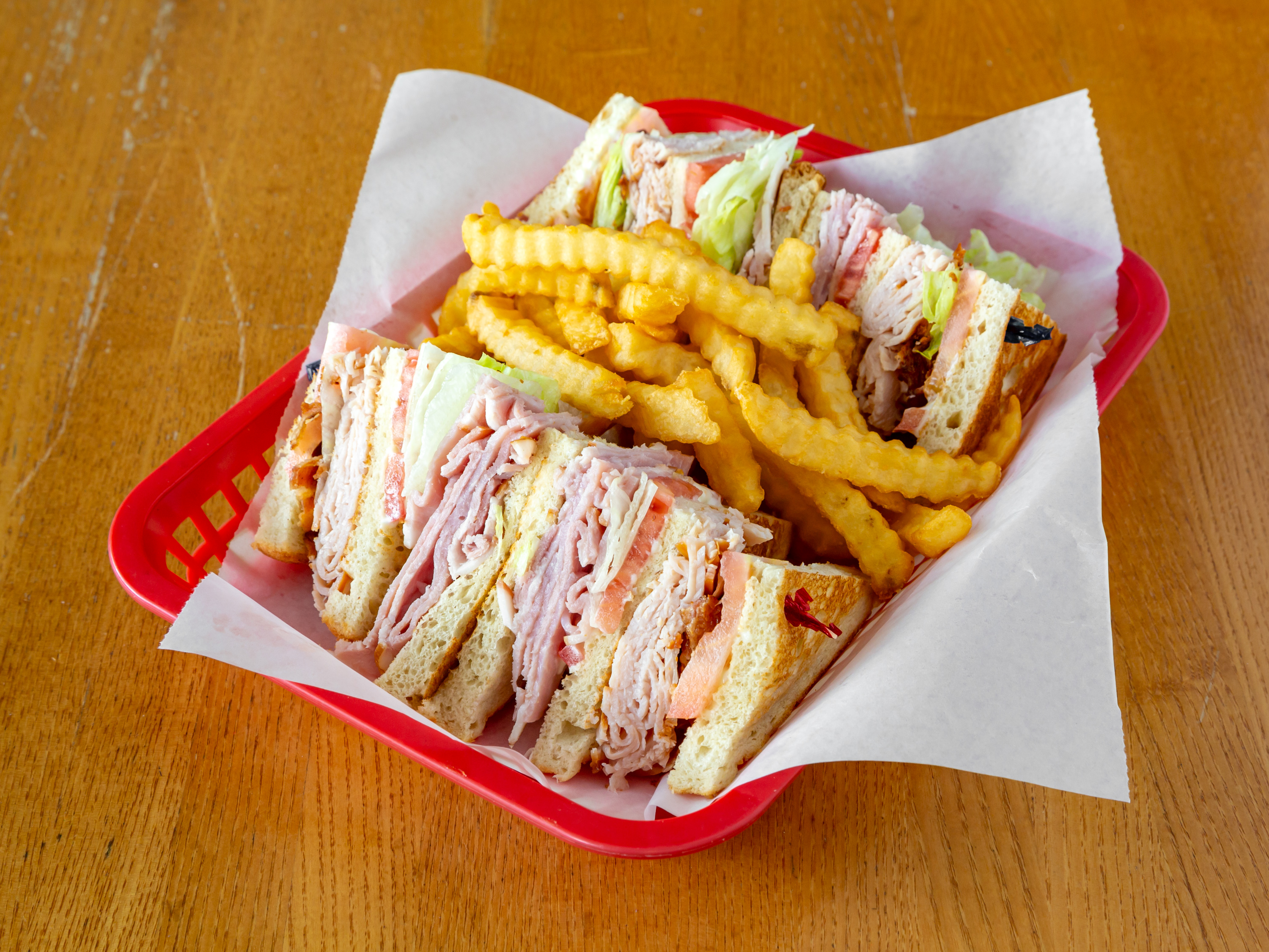 Order Ham, Turkey, Bacon Club  food online from Joshua's Kitchen store, Mulberry on bringmethat.com