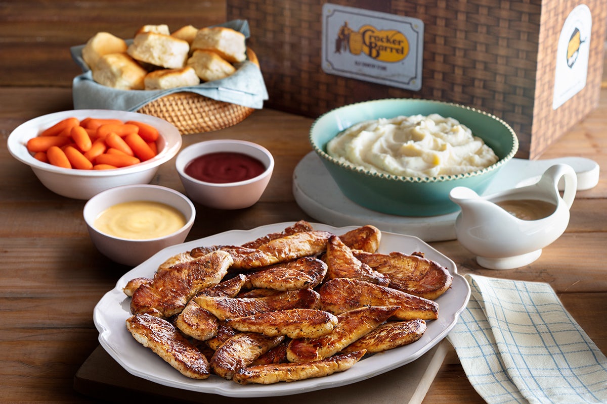 Order Grilled Chicken Tenderloins Family Meal Basket food online from Cracker Barrel store, Rochester on bringmethat.com