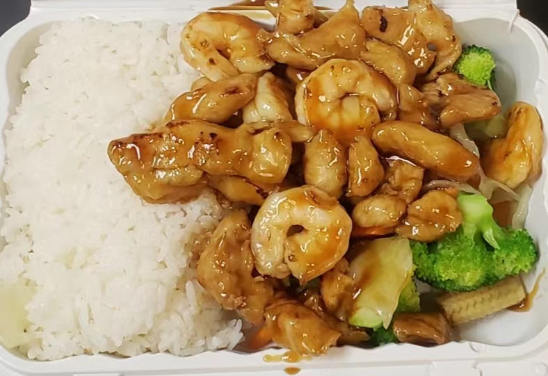 Order Chicken and Shrimp Teriyaki铁板鸡虾 food online from Sake store, Lexington Park on bringmethat.com