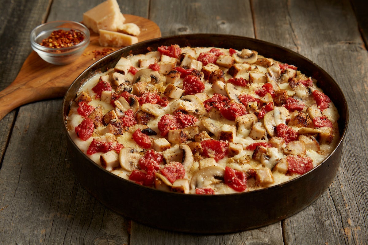 Order Great White® Pizza - Mini food online from BJ's Restaurant & Brewhouse store, Waco on bringmethat.com