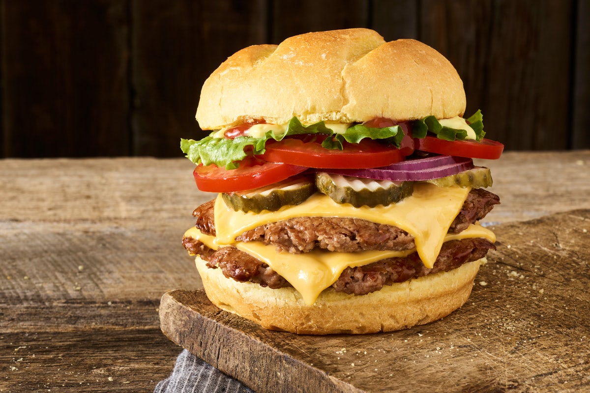 Order DOUBLE CLASSIC SMASH® TURKEY BURGER food online from Smashburger store, Wantagh on bringmethat.com