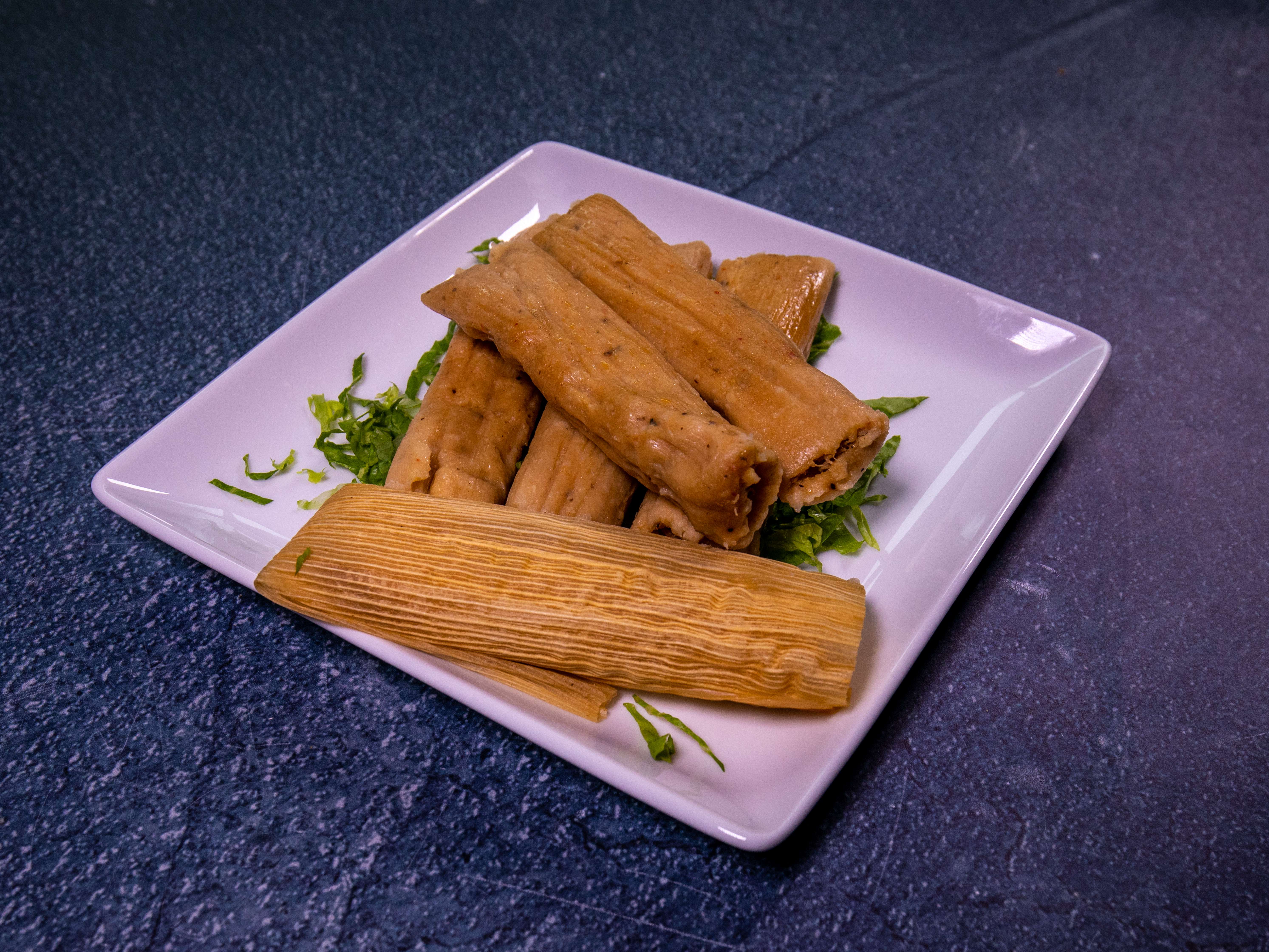 Order Handmade Chicken Tamales Large food online from Alamo Tamales to Go store, Webster on bringmethat.com