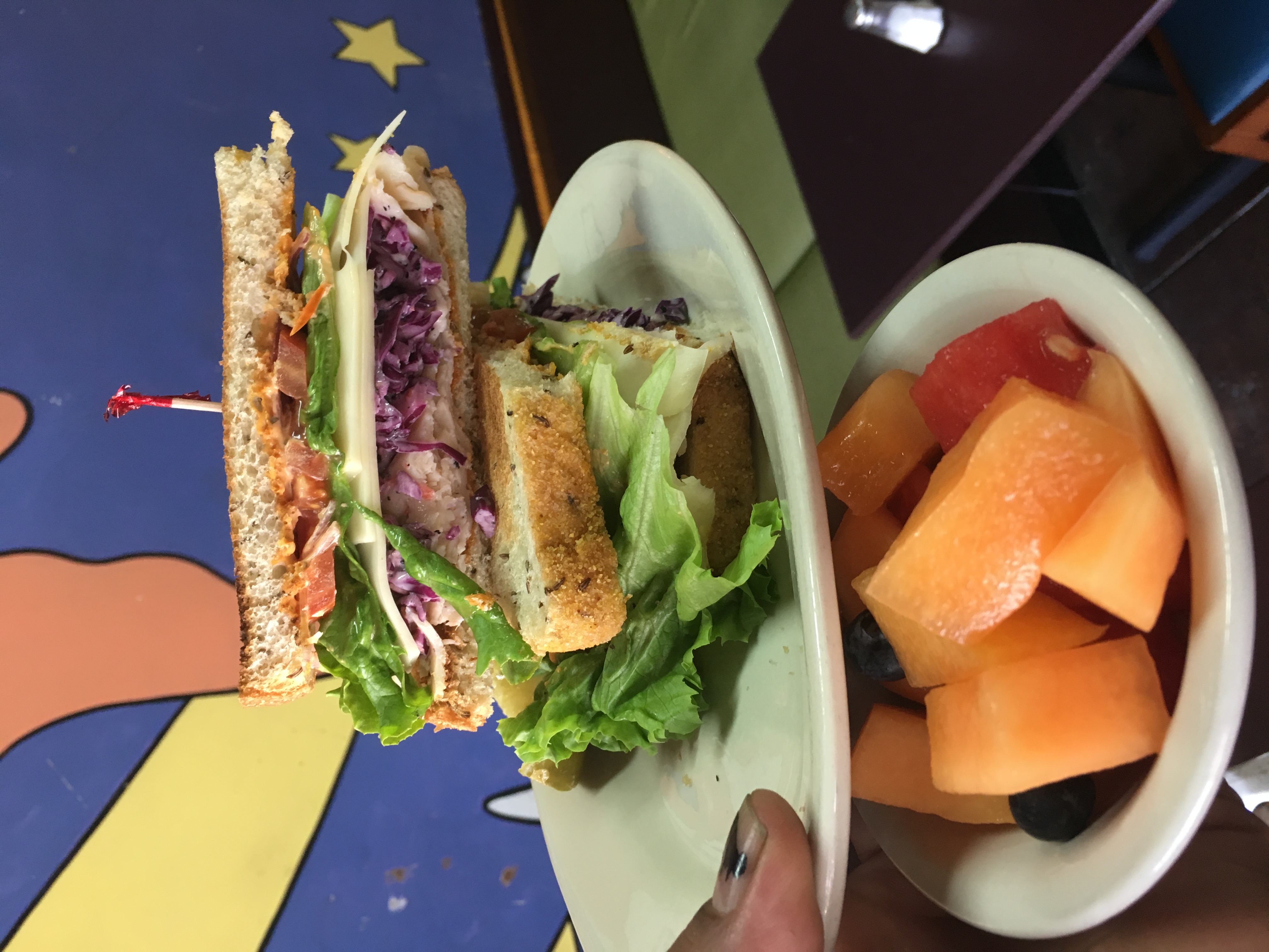 Order Turkey, Swiss and Slaw Sandwich food online from Street Level Cafe store, Los Angeles on bringmethat.com
