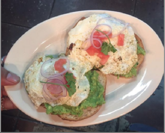Order Avocado Egg Toast Delux food online from Street Level Cafe store, Los Angeles on bringmethat.com