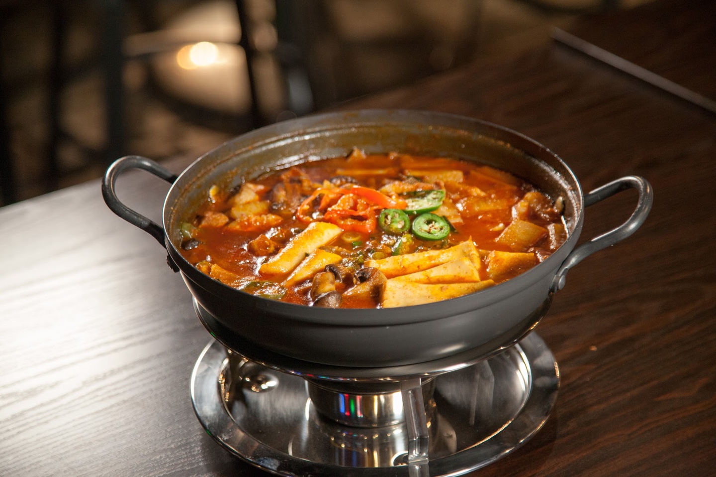 Order SPICY RICE CAKE WITH CHEESE (AKA TTEOK PPOKI) food online from Bon Bon Tap store, Los Angeles on bringmethat.com