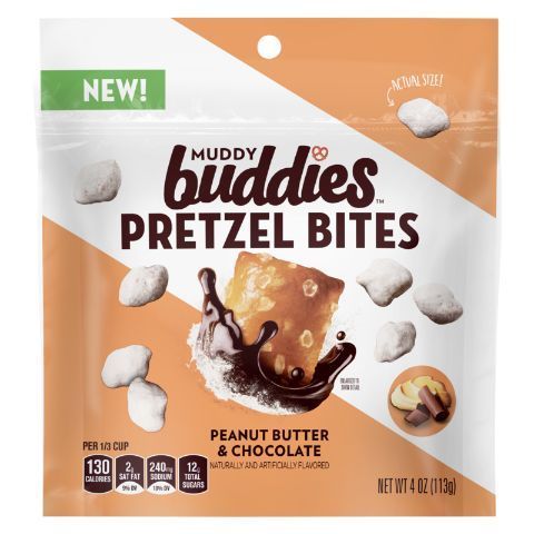 Order Chex Mix Muddy Buddies Pretzel Bites Peanut Butter & Chocolate 4oz food online from 7-Eleven store, Charlotte on bringmethat.com