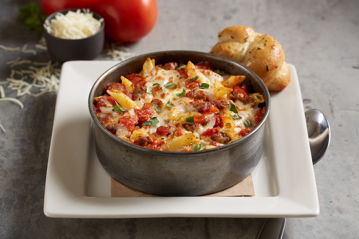 Order Deep Dish Ziti food online from BJ's Restaurant & Brewhouse store, Waco on bringmethat.com