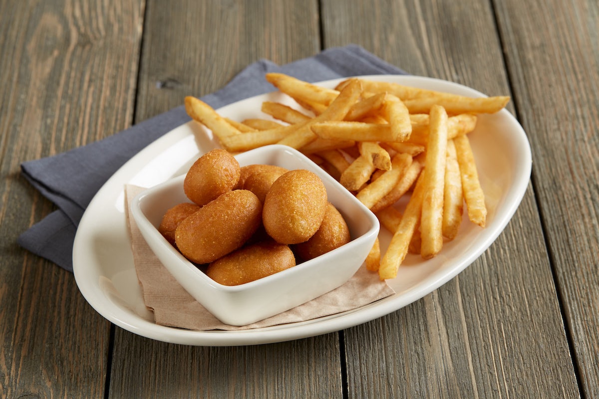 Order Mini Corn Dogs food online from BJ's Restaurant & Brewhouse store, Waco on bringmethat.com