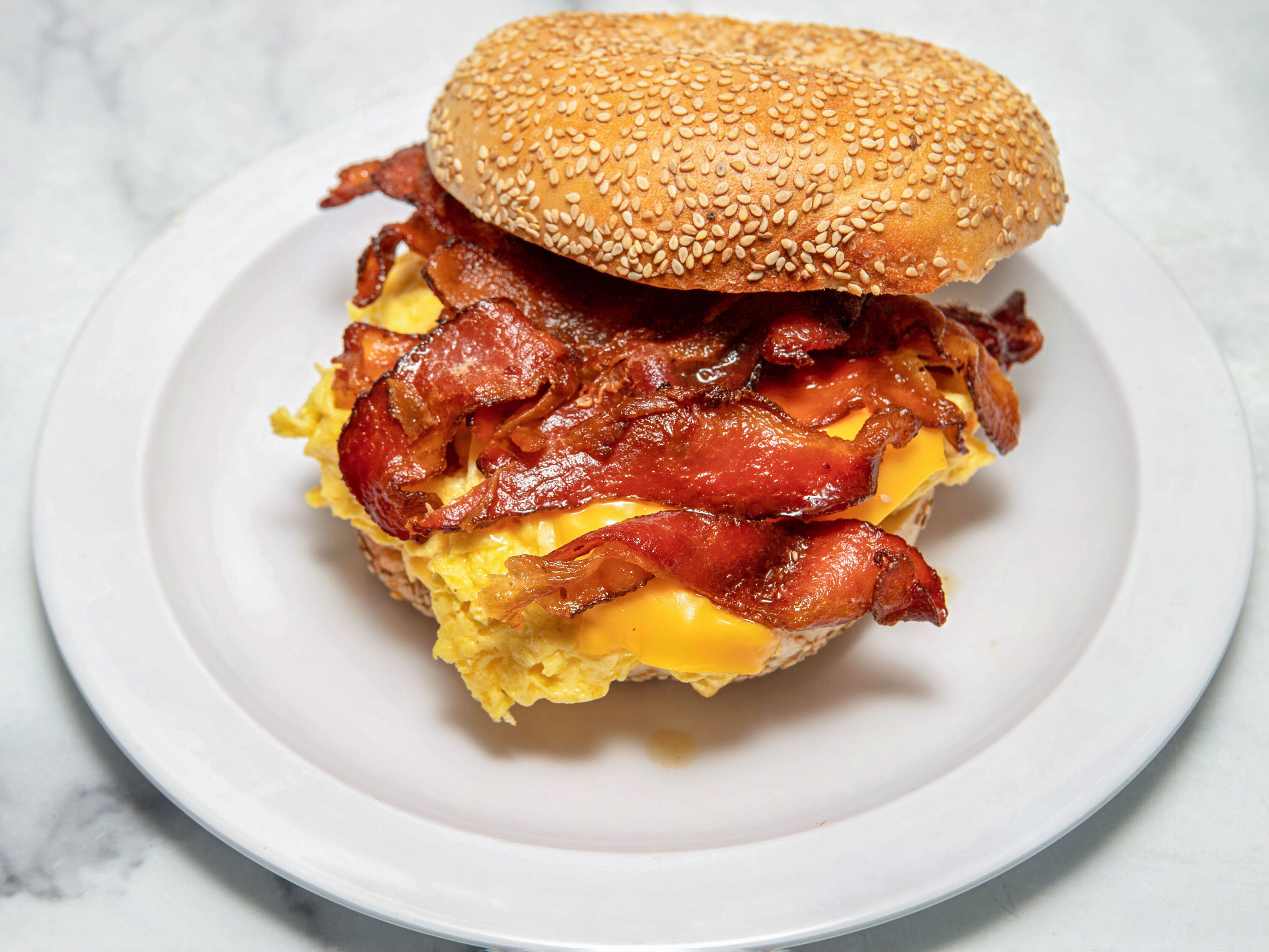 Order 2 Eggs Sandwich food online from NYC Bagel and Coffee House store, Queens on bringmethat.com