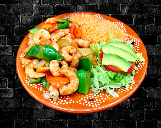 Order Shrimp Fajitas food online from Rivas Mexican Grill#4 store, Henderson on bringmethat.com