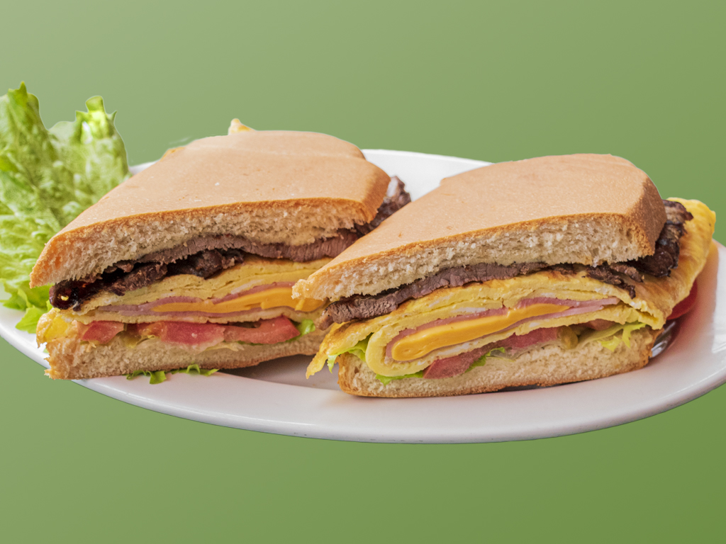 Order 55. Sandwich de Bistec de Res food online from Cositas Ricas Corp store, Queens on bringmethat.com