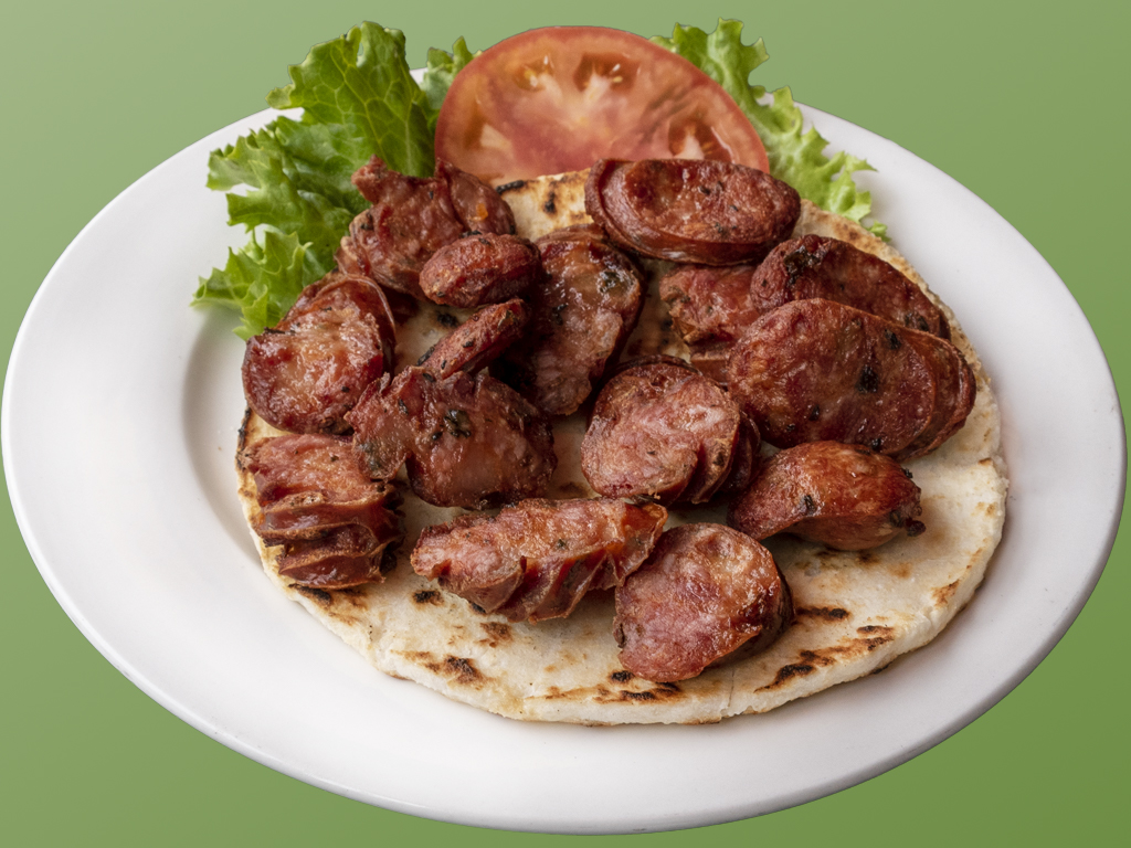 Order 47.  Arepa con Chorizo food online from Cositas Ricas Corp store, Queens on bringmethat.com
