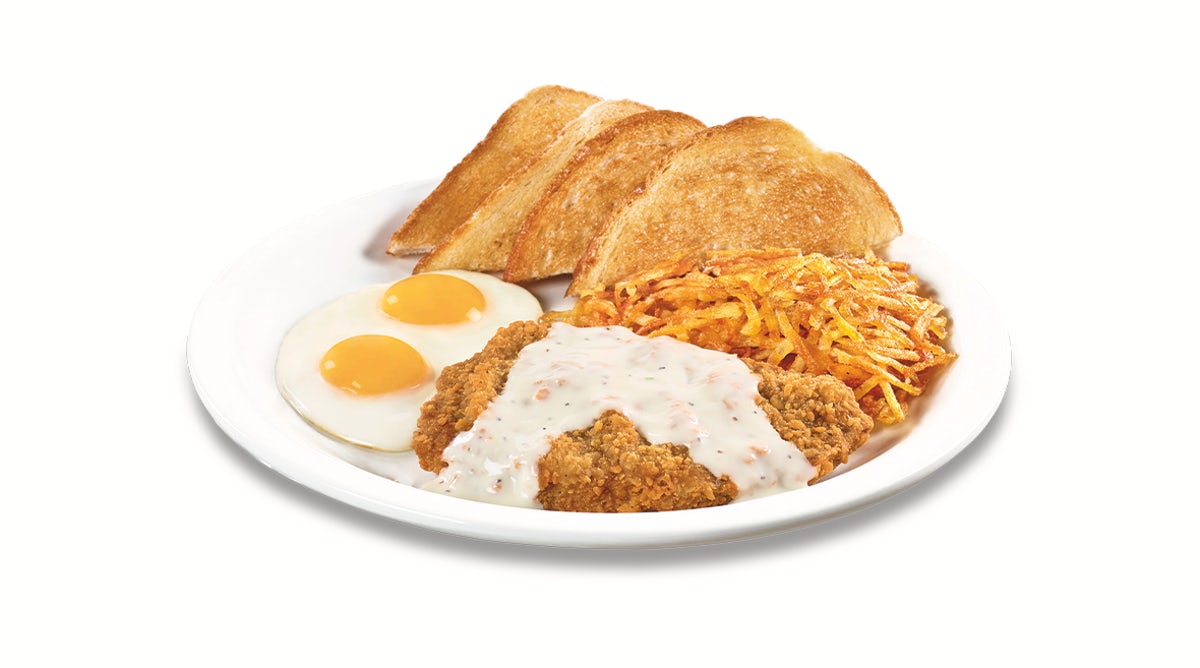 Order Country Fried Steak & Eggs food online from Denny's store, Thomasville on bringmethat.com