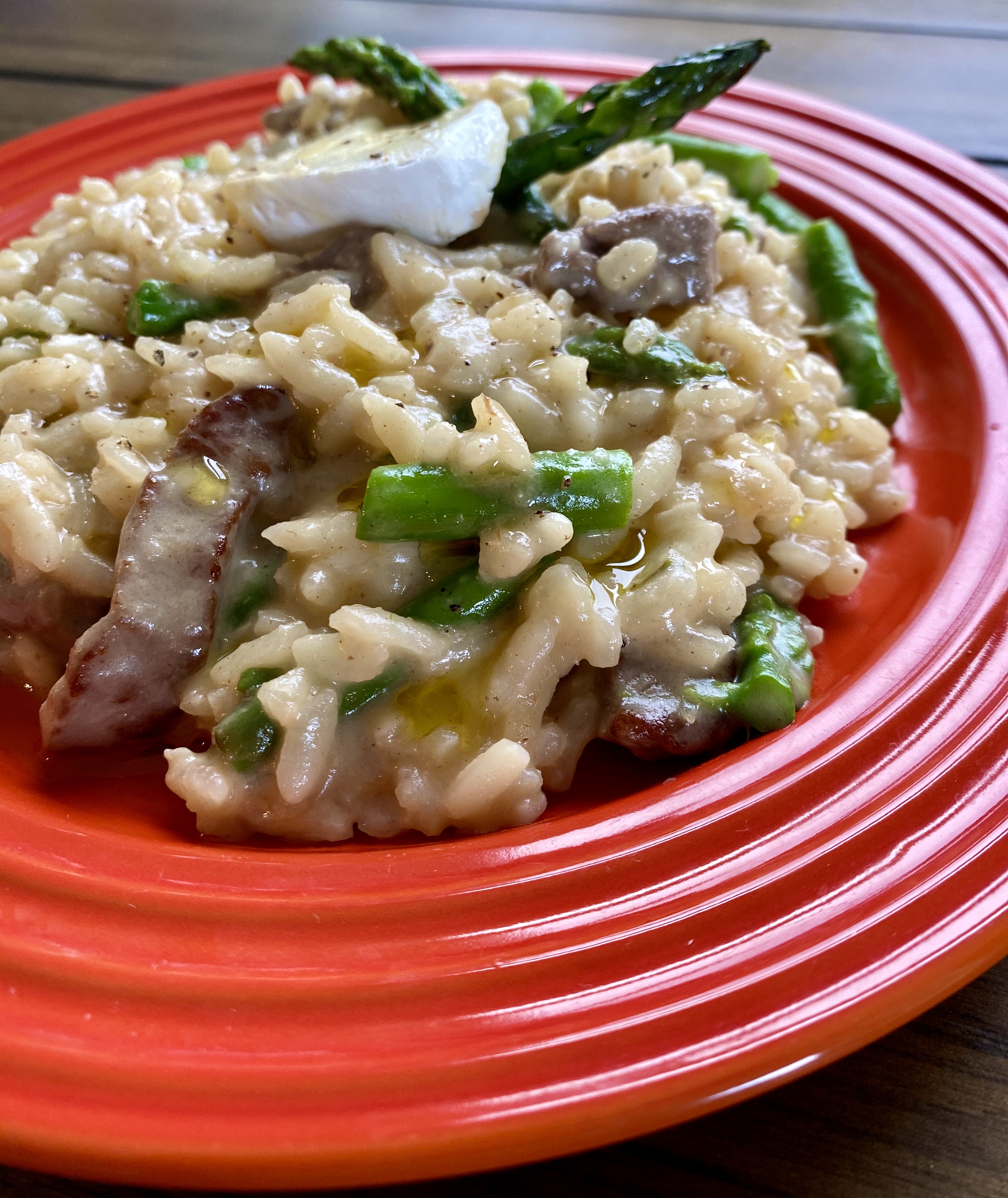 Order Filet, Asparagus & Brie Risotto food online from Take Your Thyme store, Washington on bringmethat.com