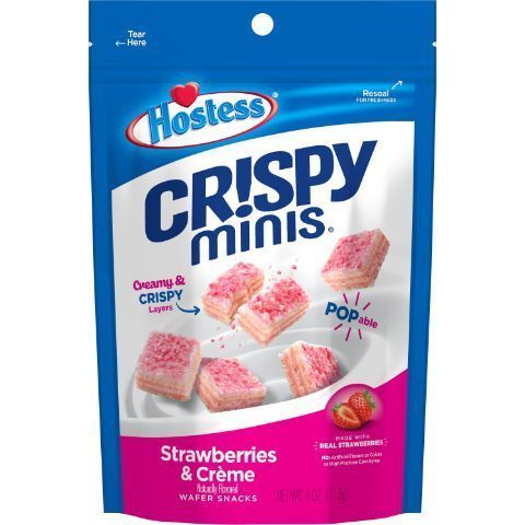 Order Hostess Crispy Mini Strawberry Crème 4oz food online from 7-Eleven store, Arlington on bringmethat.com