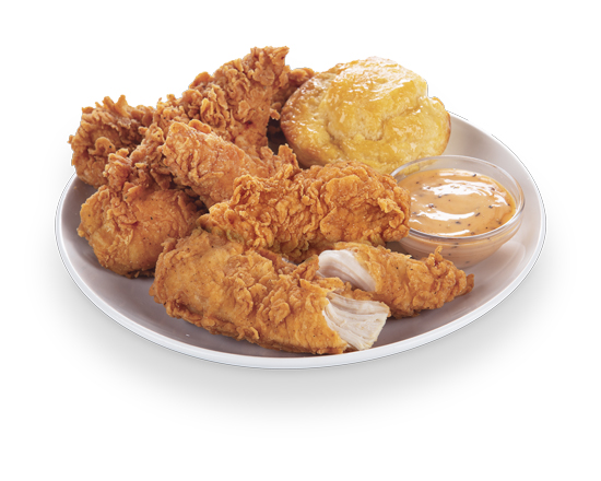 Order 6 PC Cajun Tenders & (1) Biscuit Only food online from Krispy Krunchy Chicken store, Fullerton on bringmethat.com