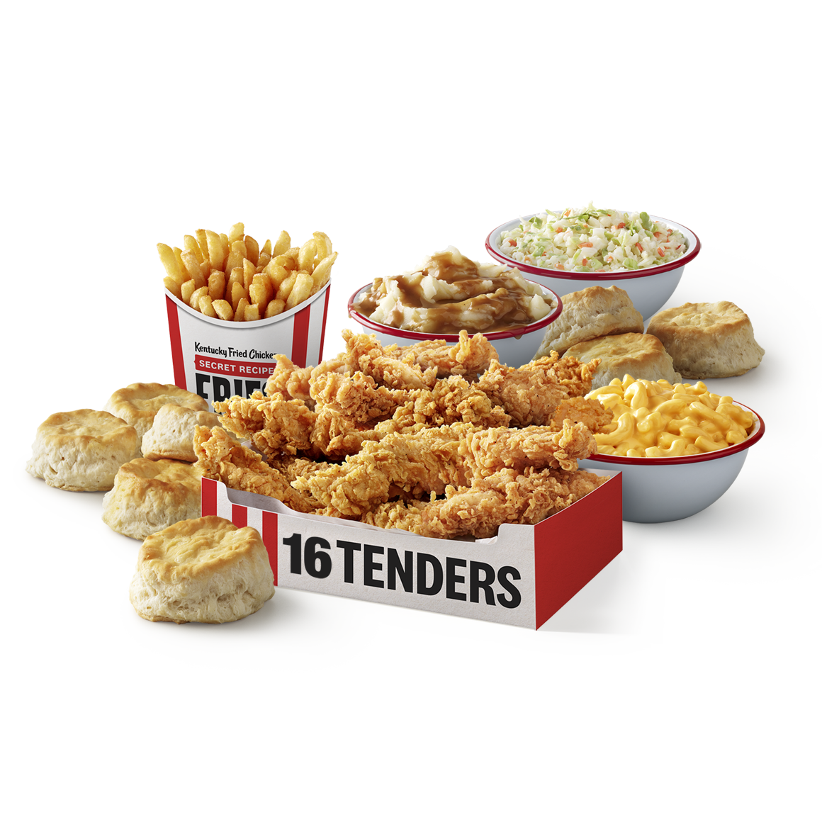 Order 16 pc. Tenders Meal with 6 FREE Cookies food online from KFC store, Burleson on bringmethat.com