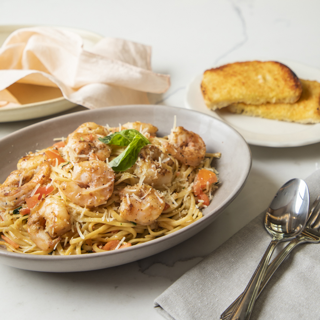 Order Shrimp Scampi Pasta (Small) food online from Hof Hut store, Long Beach on bringmethat.com