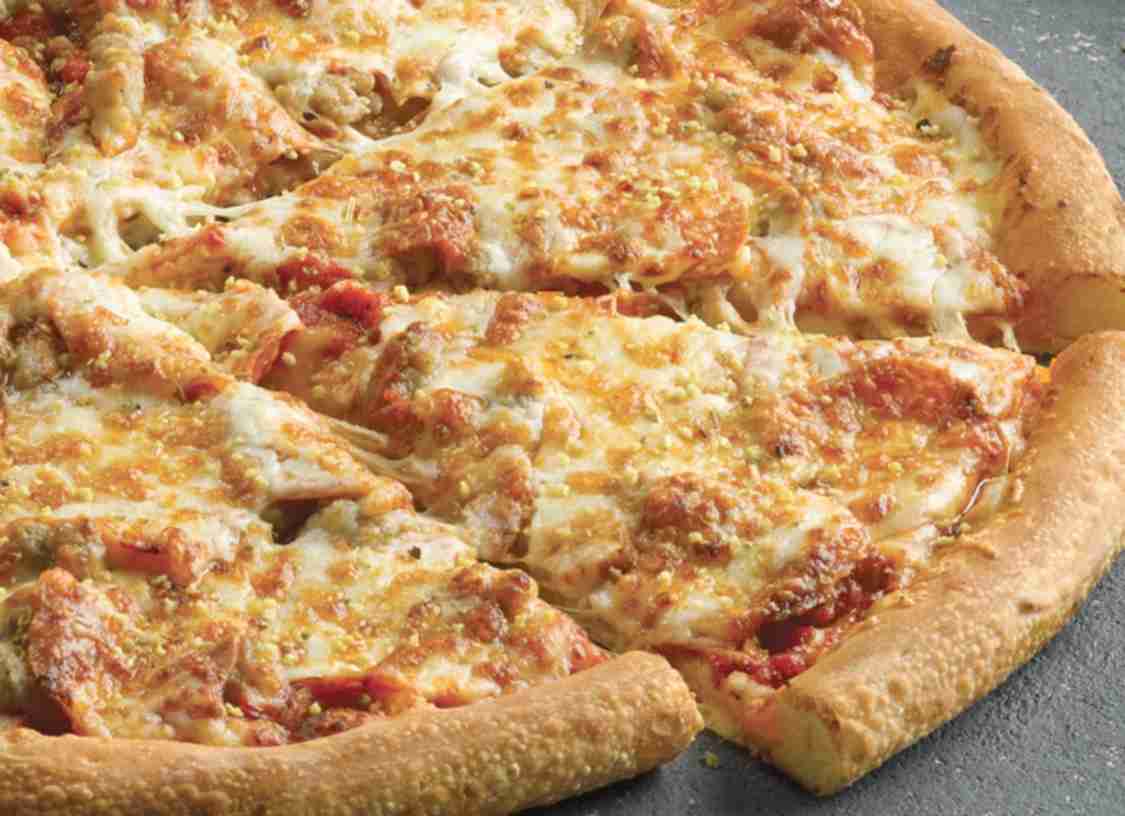 Order Pepperoni, Sausage & Six Cheese Pizza food online from Papa Johns store, Anchorage on bringmethat.com