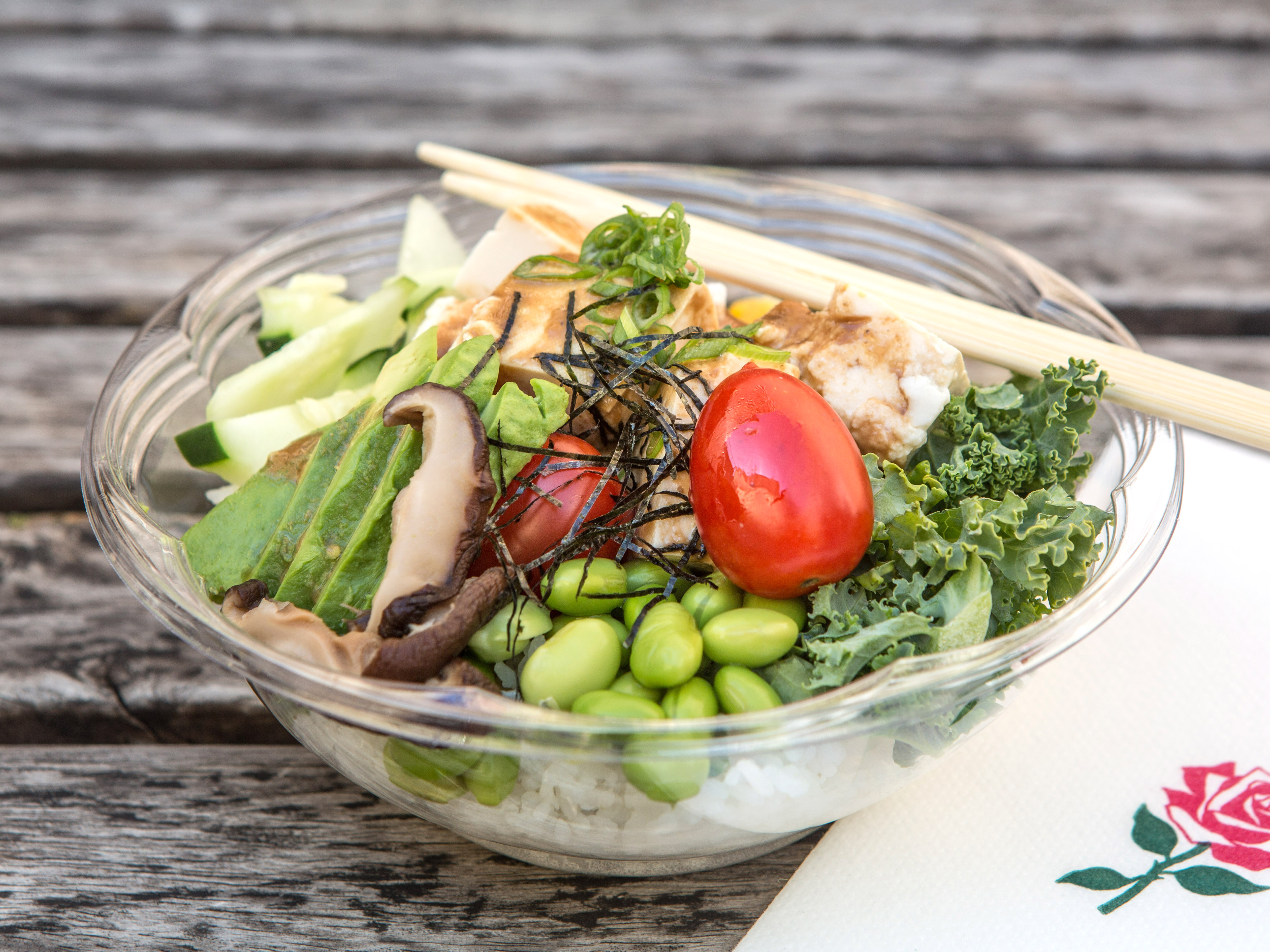 Order S5. Sesame Tofu food online from Poke Bowl store, Brooklyn on bringmethat.com