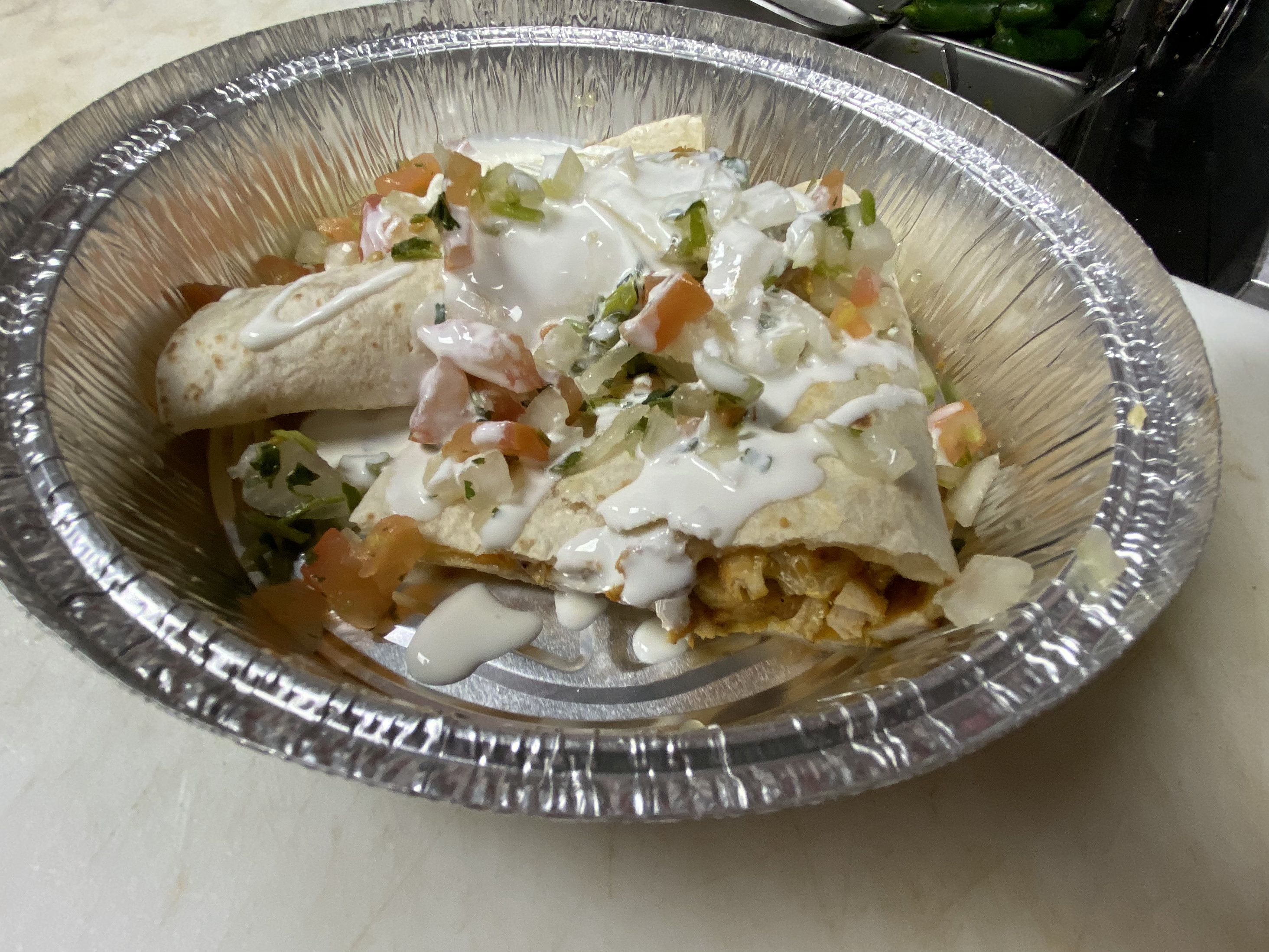Order Quesadilla Pollo food online from Sabores Latinos Restaurant & Bakery Corp. store, Richmond Hill on bringmethat.com