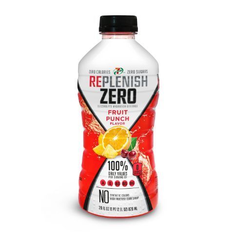 Order 7-Select Replenish Zero Fruit Punch 28z food online from 7-Eleven store, Bellflower on bringmethat.com