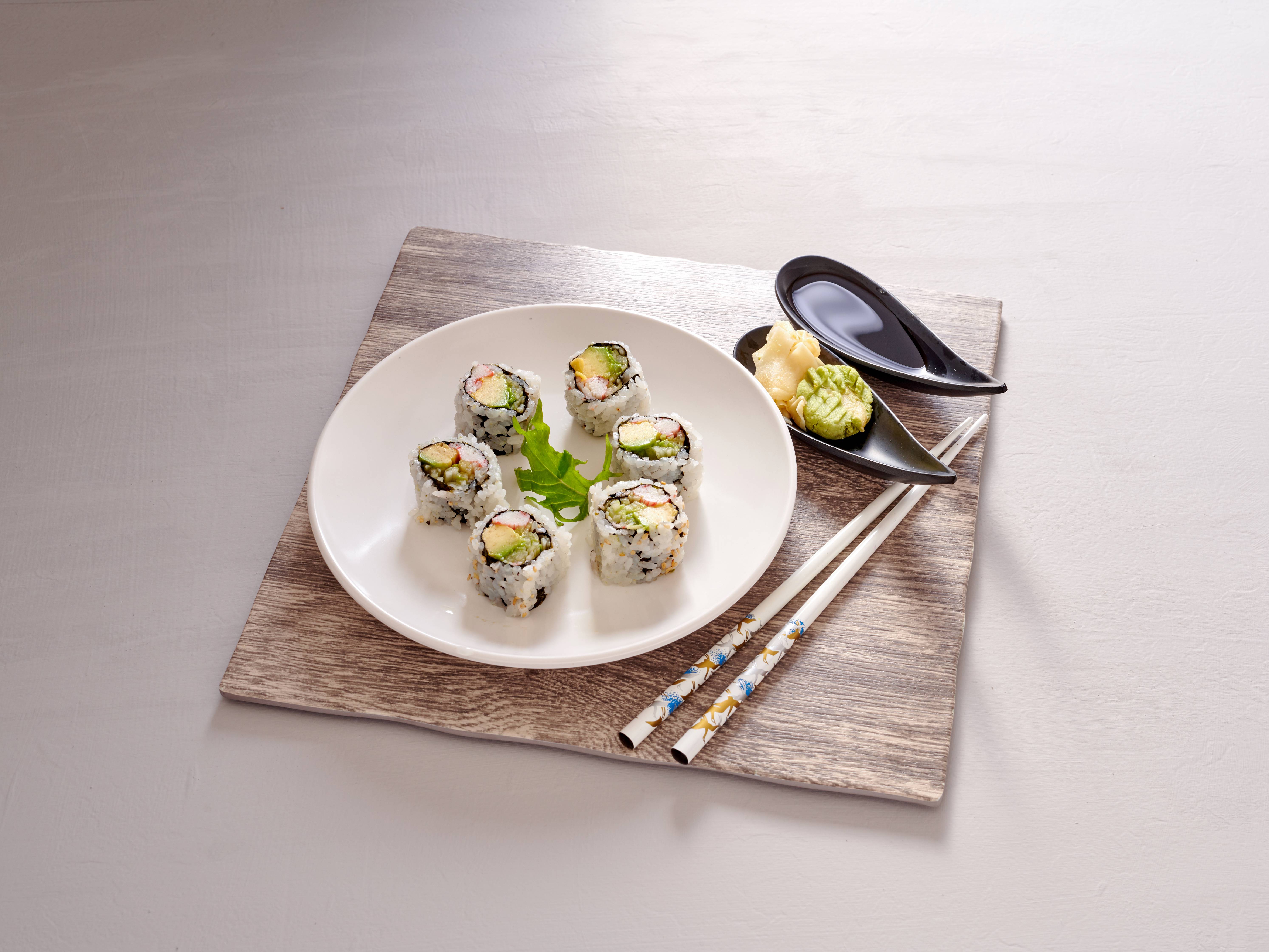 Order 6 Pieces California Roll food online from Ichiban Sushi & Ramen store, Arlington on bringmethat.com