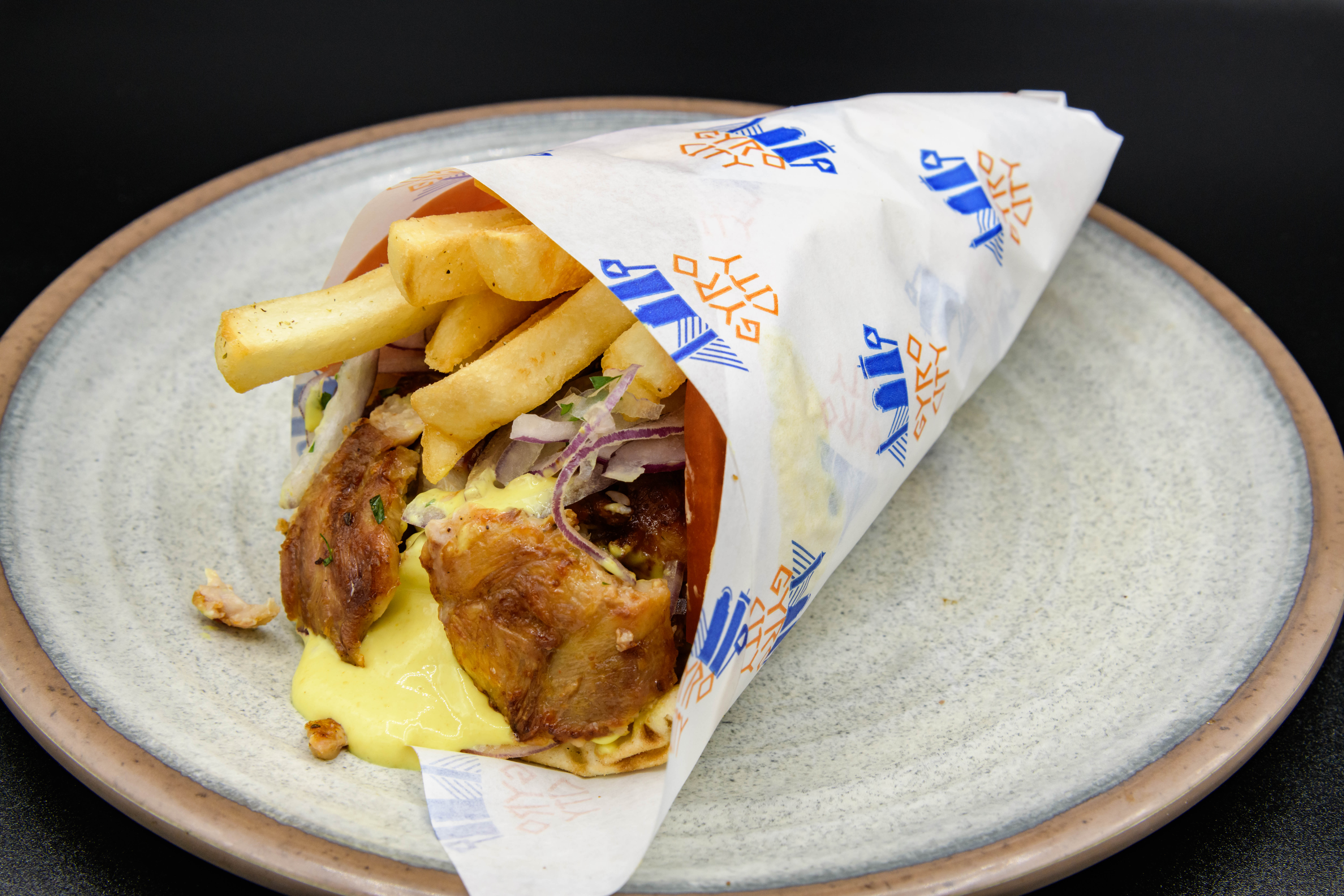 Order Chicken gyro pita food online from Gyro City store, Brighton on bringmethat.com